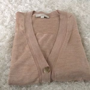 LOFT XL beige cardigan